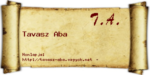 Tavasz Aba névjegykártya